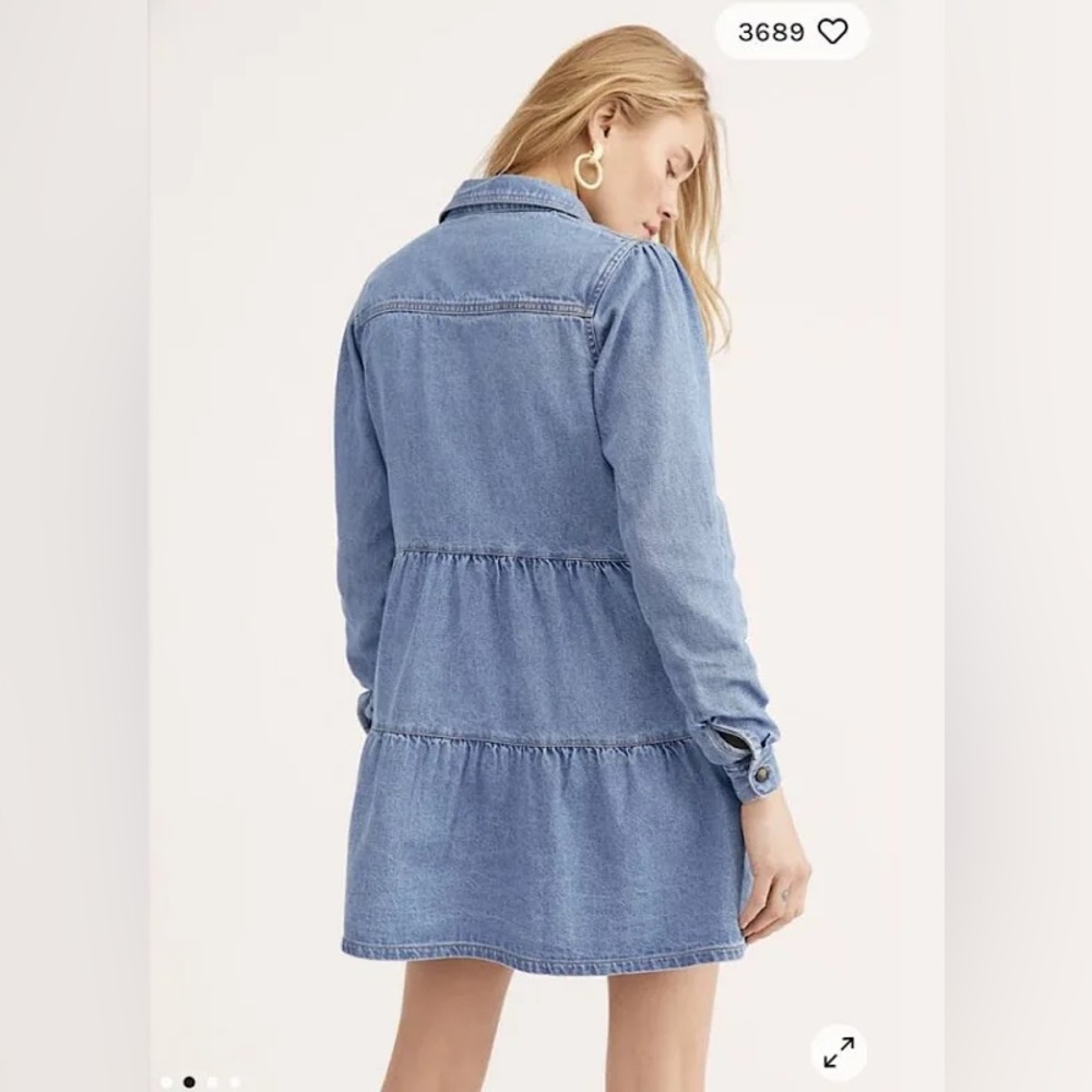 Free People Nicole Long Sleeve Collared Shirt Dress - Picture 2 of 6